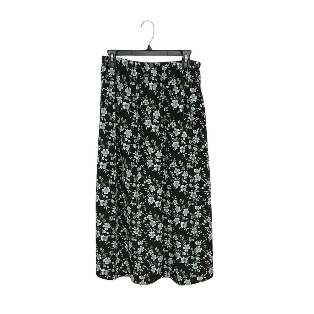 Early 90s VTG Floral Maxi Skirt Size 14 Large Elastic Waist Cottagecore - Picture 1 of 7